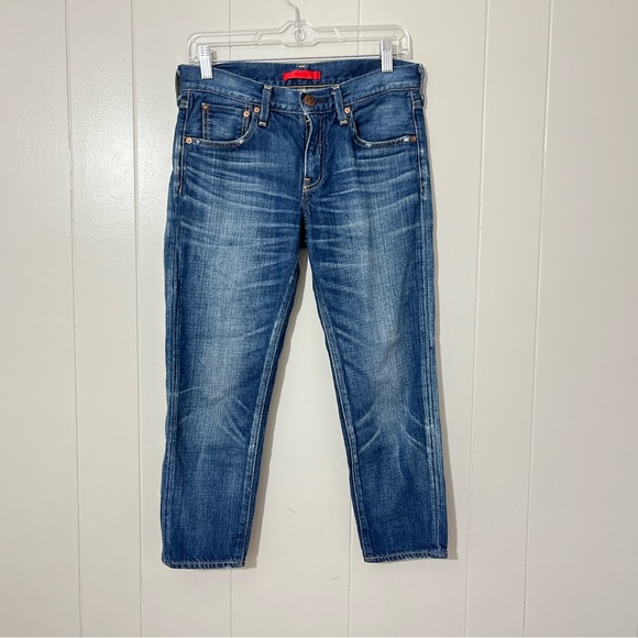 RED CARD Cropped Jeans Blue  Size 24 - Picture 1 of 9